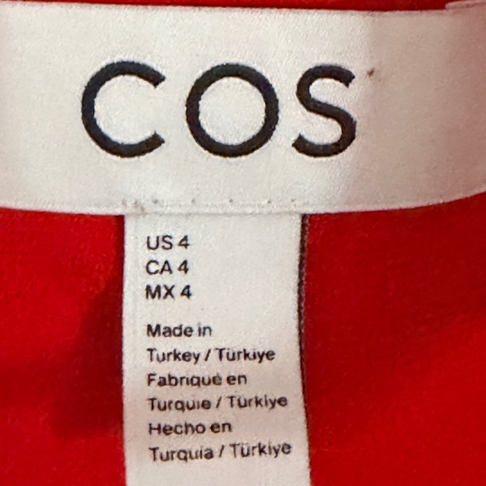 COS Vibrant Red Buttoned Garment